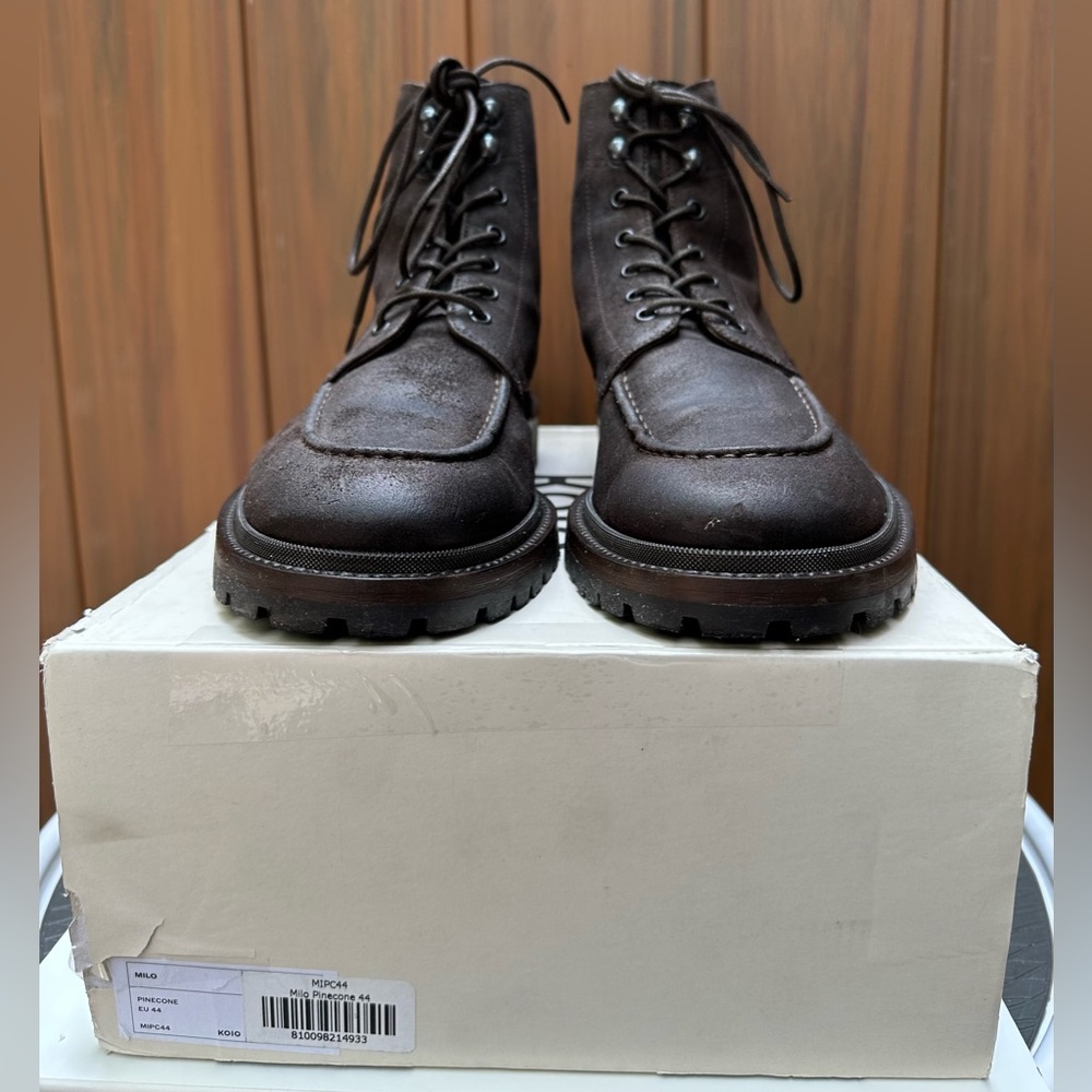 KOIO Italy Milo Moc Toe Lace BOOTS
